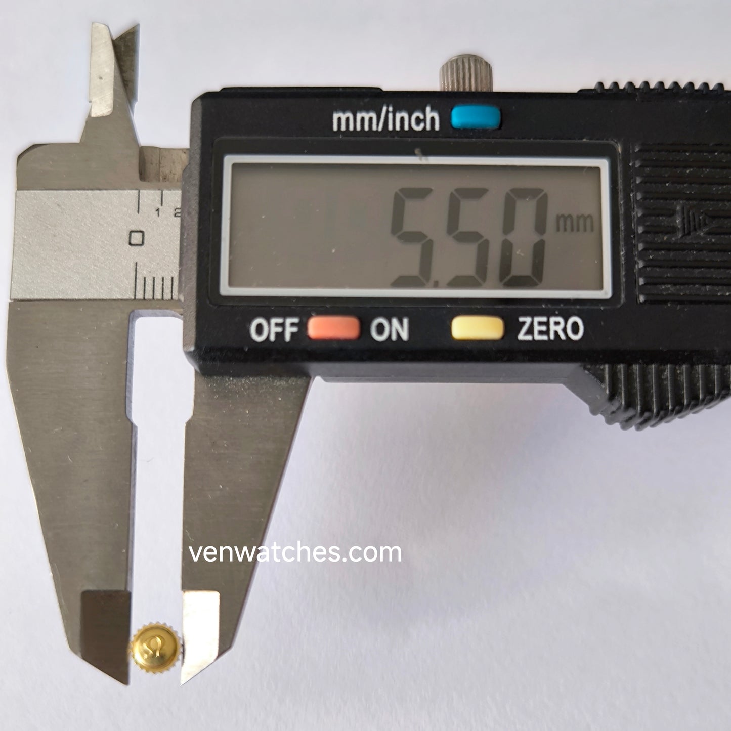 OMEGA Original Crown 5.50mm Gold Plated - Tube 2.50mm Stem 1.20mm