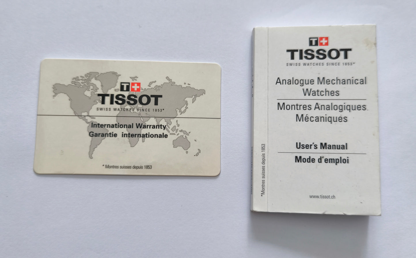 Tissot  Watch Guarantee Warranty Certificate Card