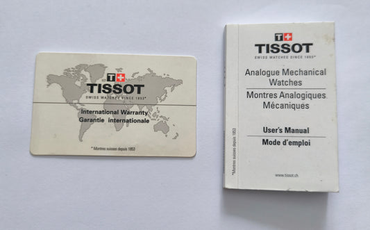 Tissot  Watch Guarantee Warranty Certificate Card