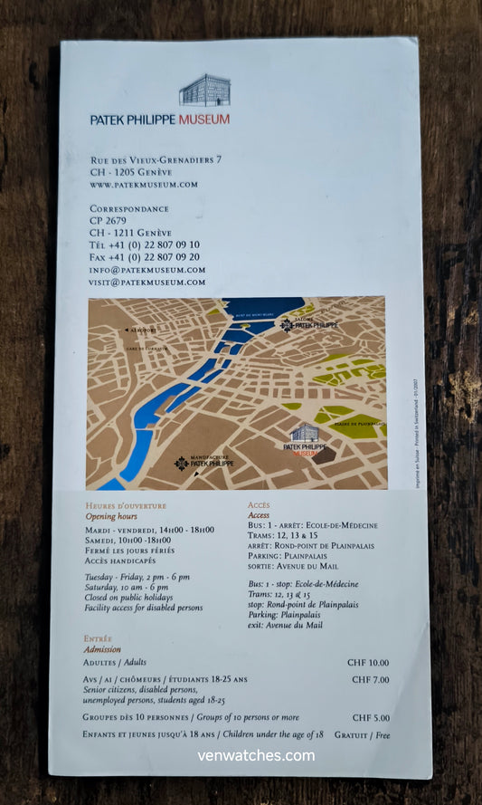 Patek Philippe Museum Booklet 2007 - Original Swiss Heritage Publication