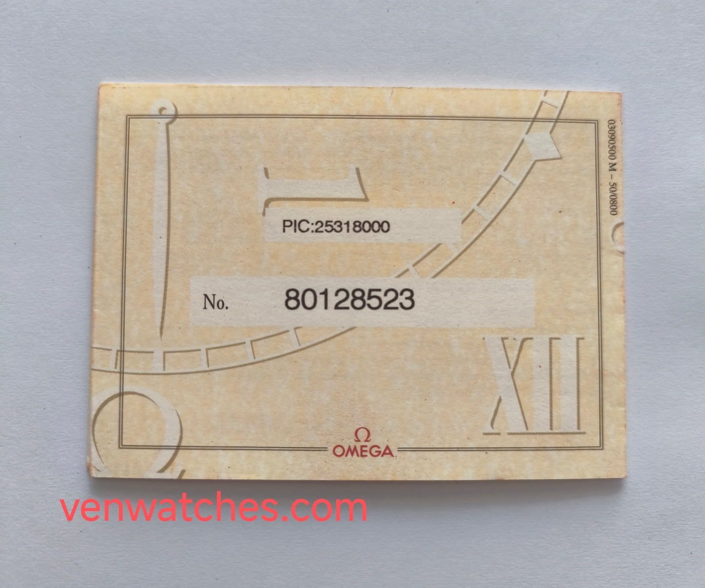 OMEGA Chronometer Warranty Booklet - Original Swiss Documentation