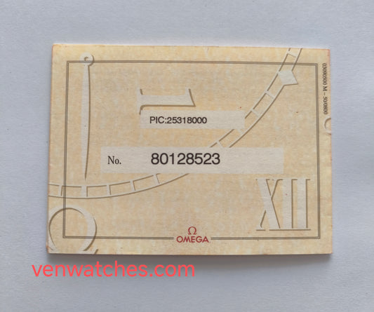 OMEGA Chronometer Warranty Booklet - Original Swiss Documentation