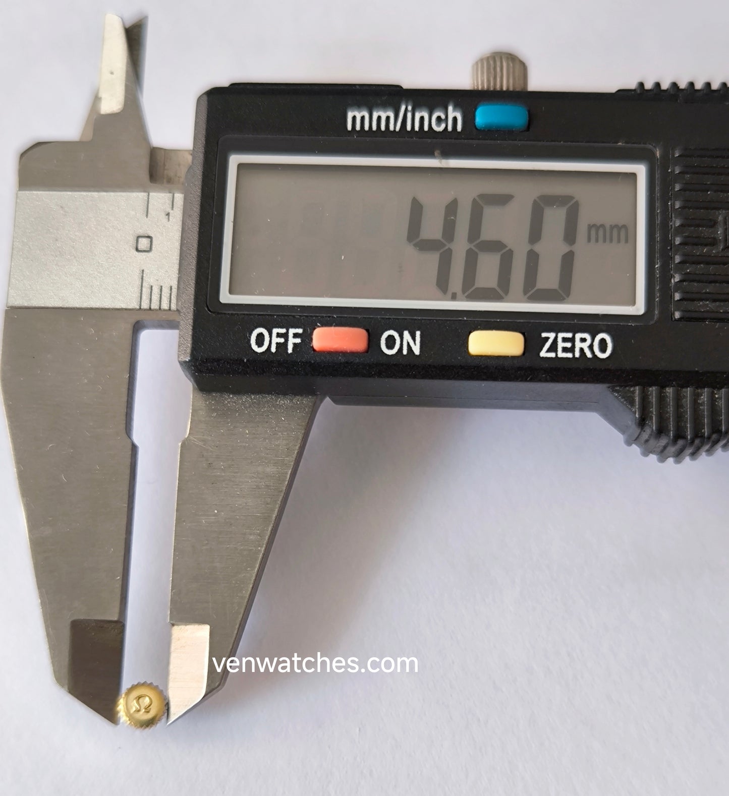 OMEGA Original Crown 4.60mm Gold Plated - Tube 2.00mm Stem 1.00mm