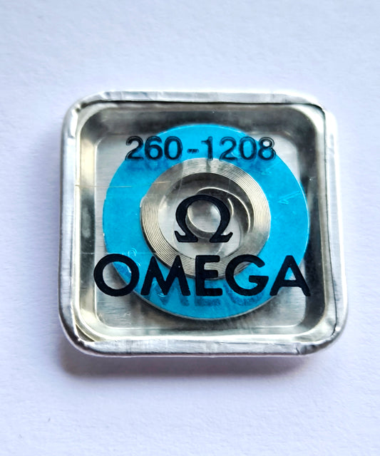 Original Omega 260 1208 mainspring in original Omega packaging