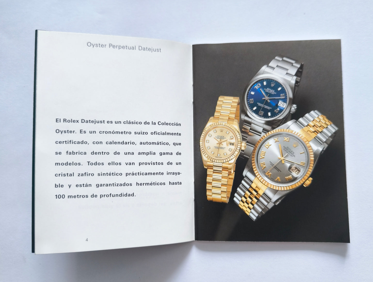 Rolex Datejust booklet 2003