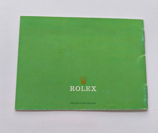 Rolex Datejust booklet 593.54 SP- 5- 8.1989