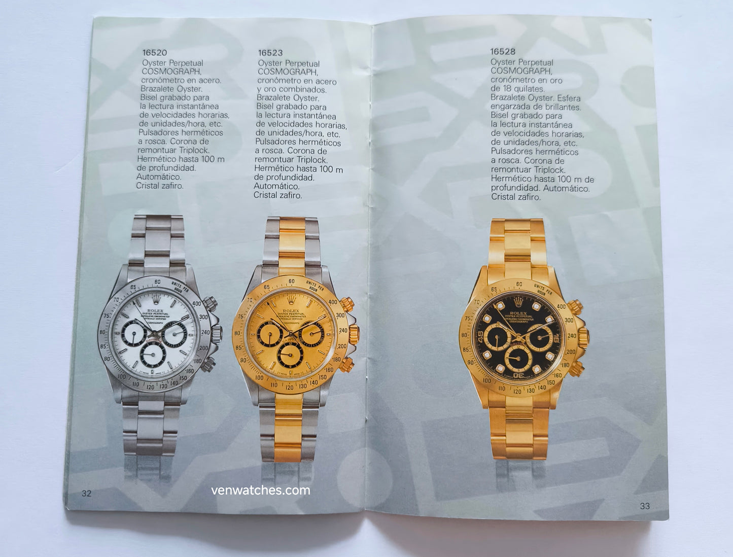 Vintage Rolex Oyster Watch Catalog/Booklet 1990 - Original Collection Guide