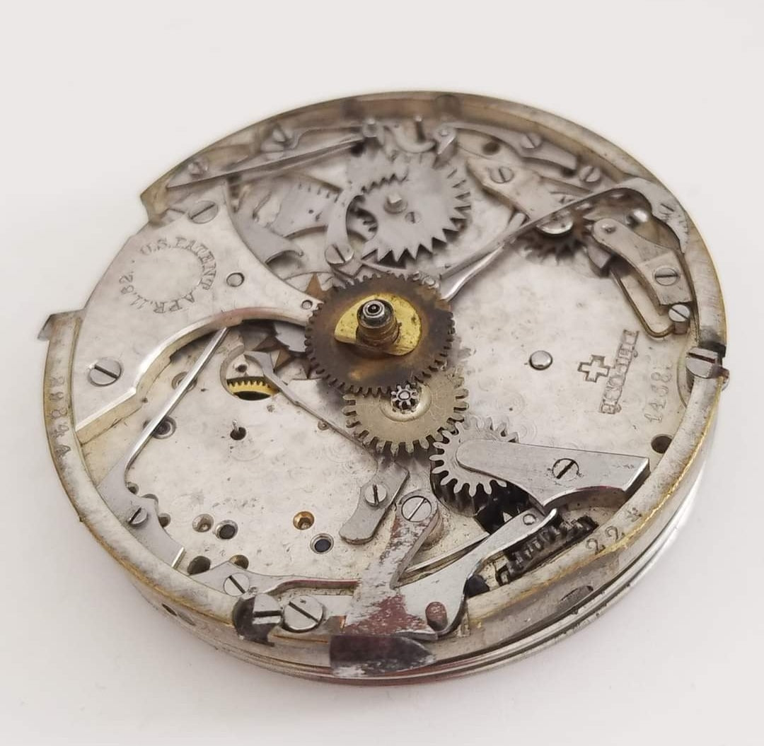 Pocket Watch Movement Alfred Lugrin chronograph, minute repeatir.