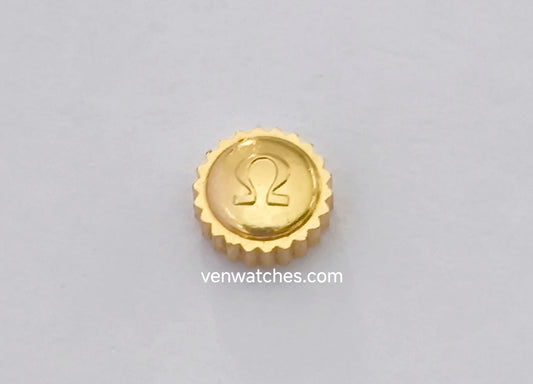 OMEGA Original Crown 5.50mm Gold Plated - Tube 2.50mm Stem 1.20mm