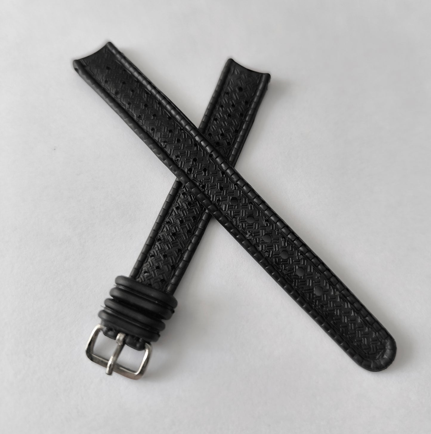 1960-70's SUB EQUATOR 12MM Black Skin Diver Rubber Strap