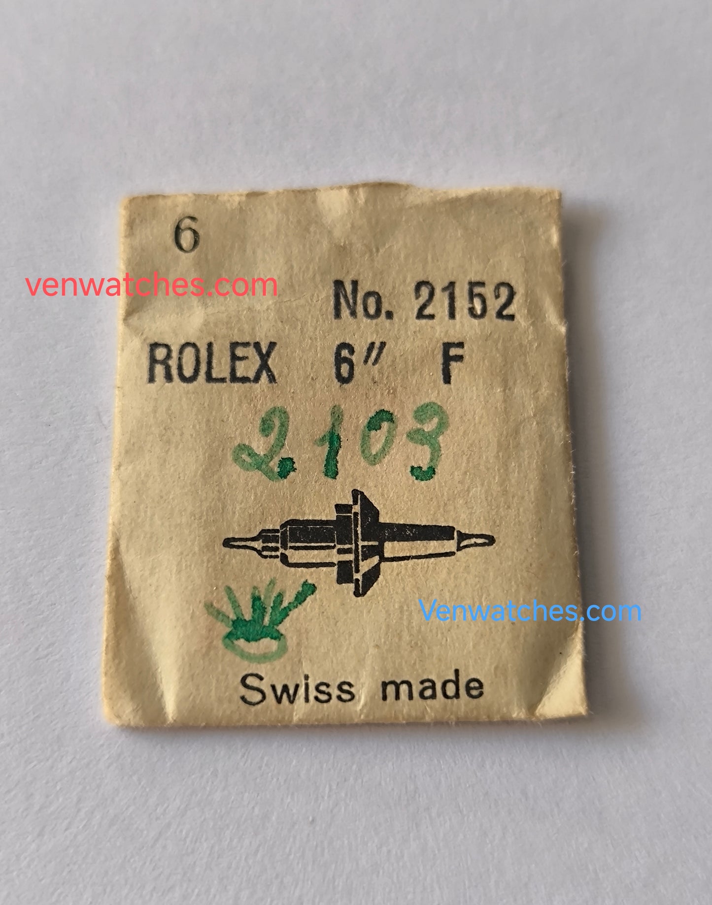 Rolex 180F Balance staff, Ronda 2152