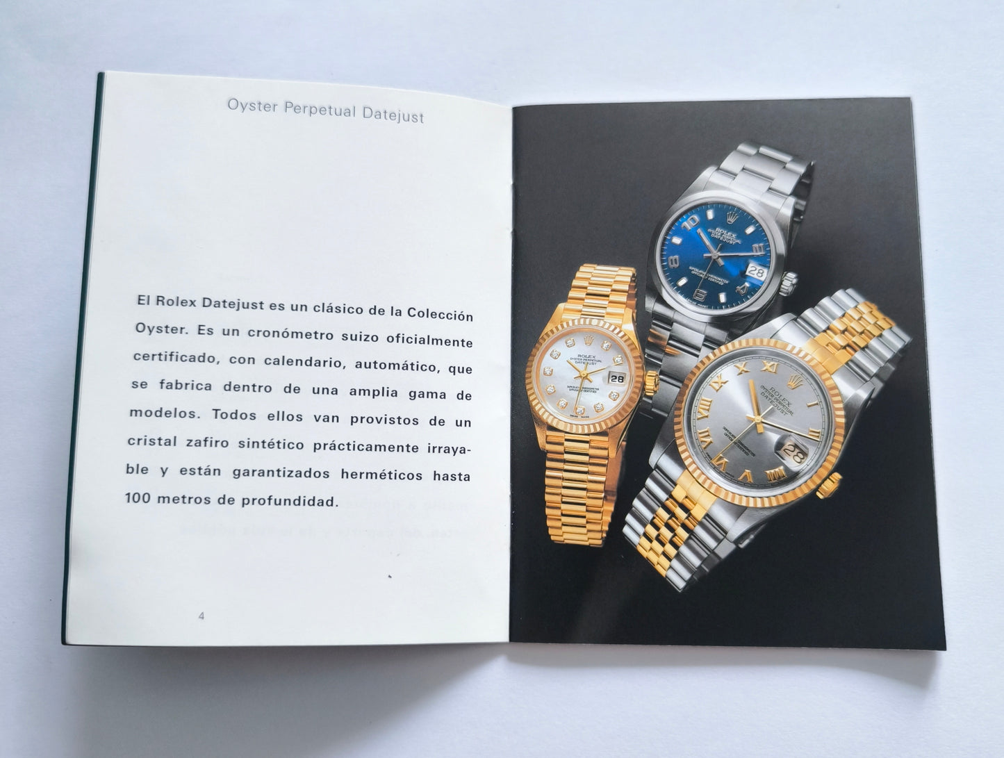 Rolex Datejust booklet 2000