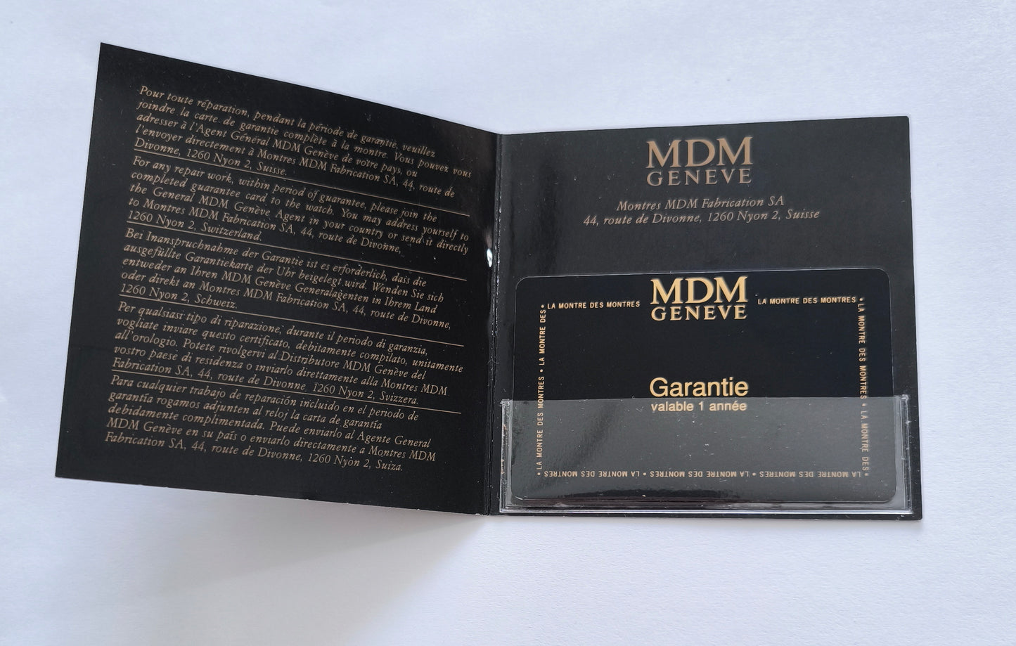 HUBLOT  Watch Guarantee Warranty Certificate Card