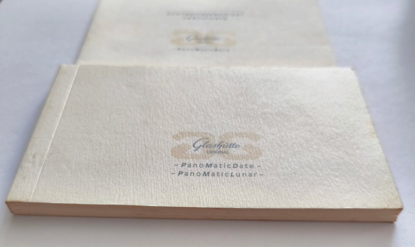 Glashutte Original PanoMaticDate PanoMaticLunar Watch Guarantee Warranty Certificate Card