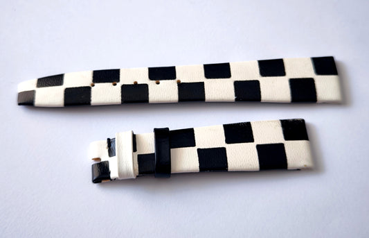 Vintage Omega checkerboard leather strap