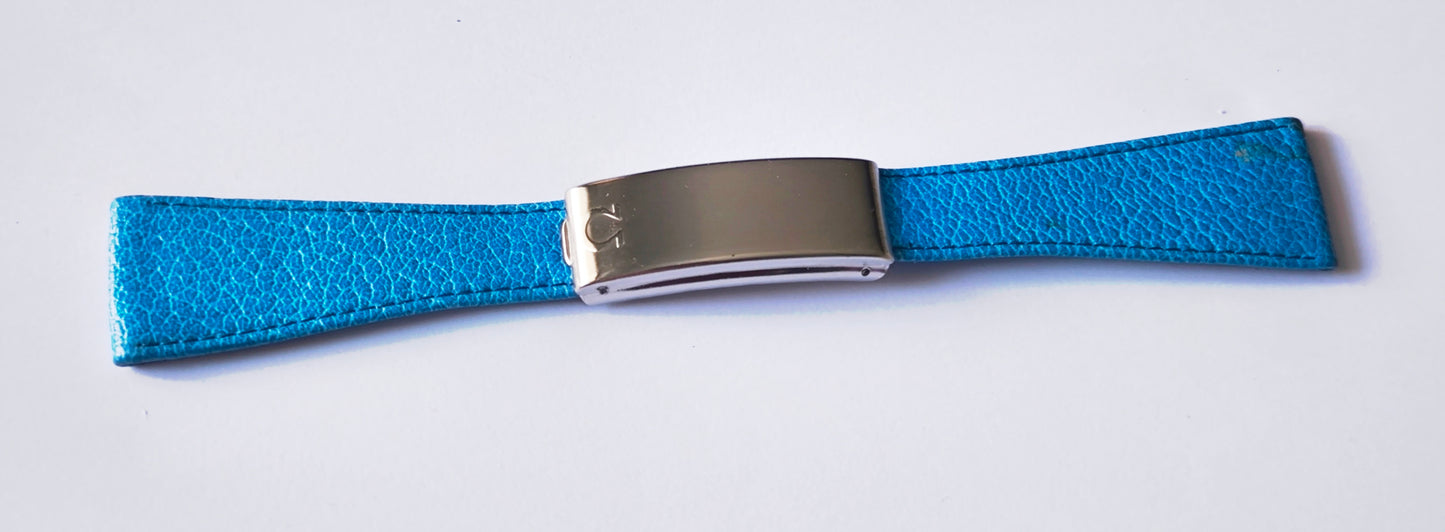 Omega N° 27 Rare vintage genuine Blue leather strap 22,8mm