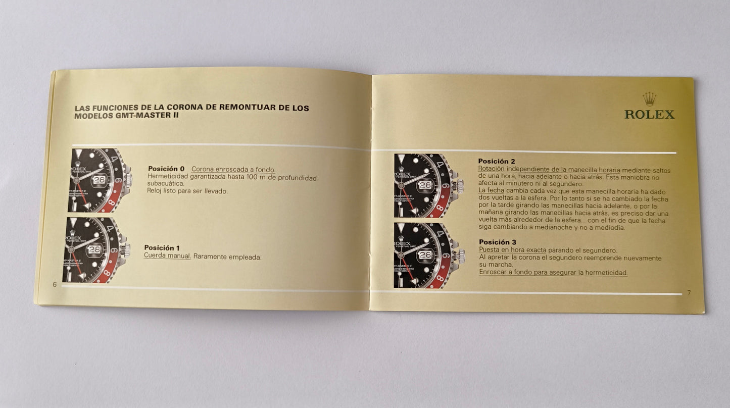 Rolex GMT-MASTER booklet 595.04 Sp-2.2004