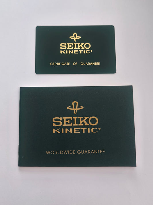Original Seiko Kinetic Worldwide Guarantee Booklet & Warranty Card