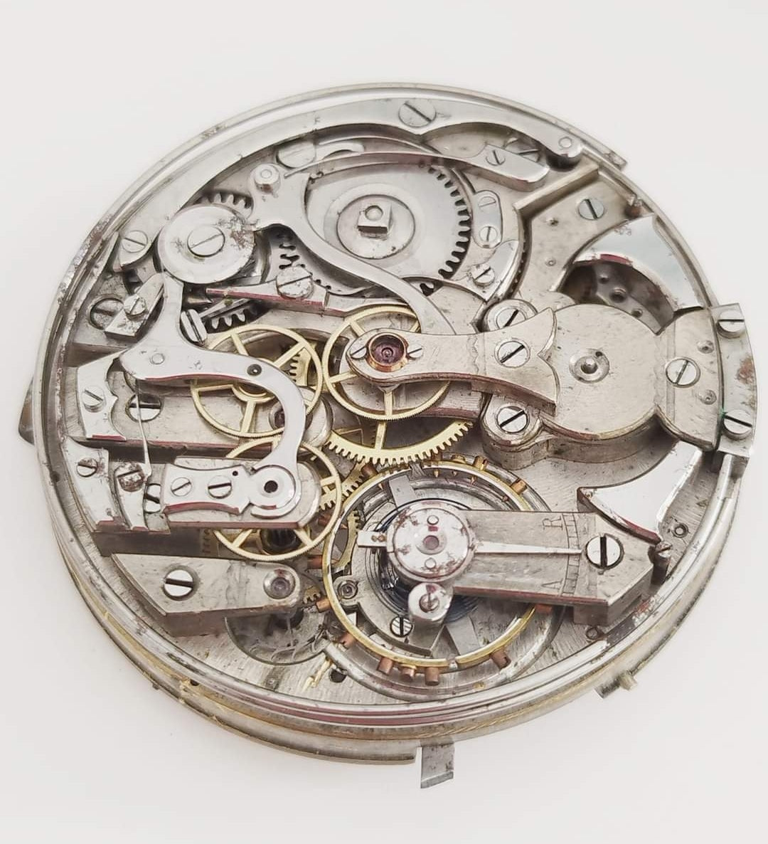 Pocket Watch Movement Alfred Lugrin chronograph, minute repeatir.