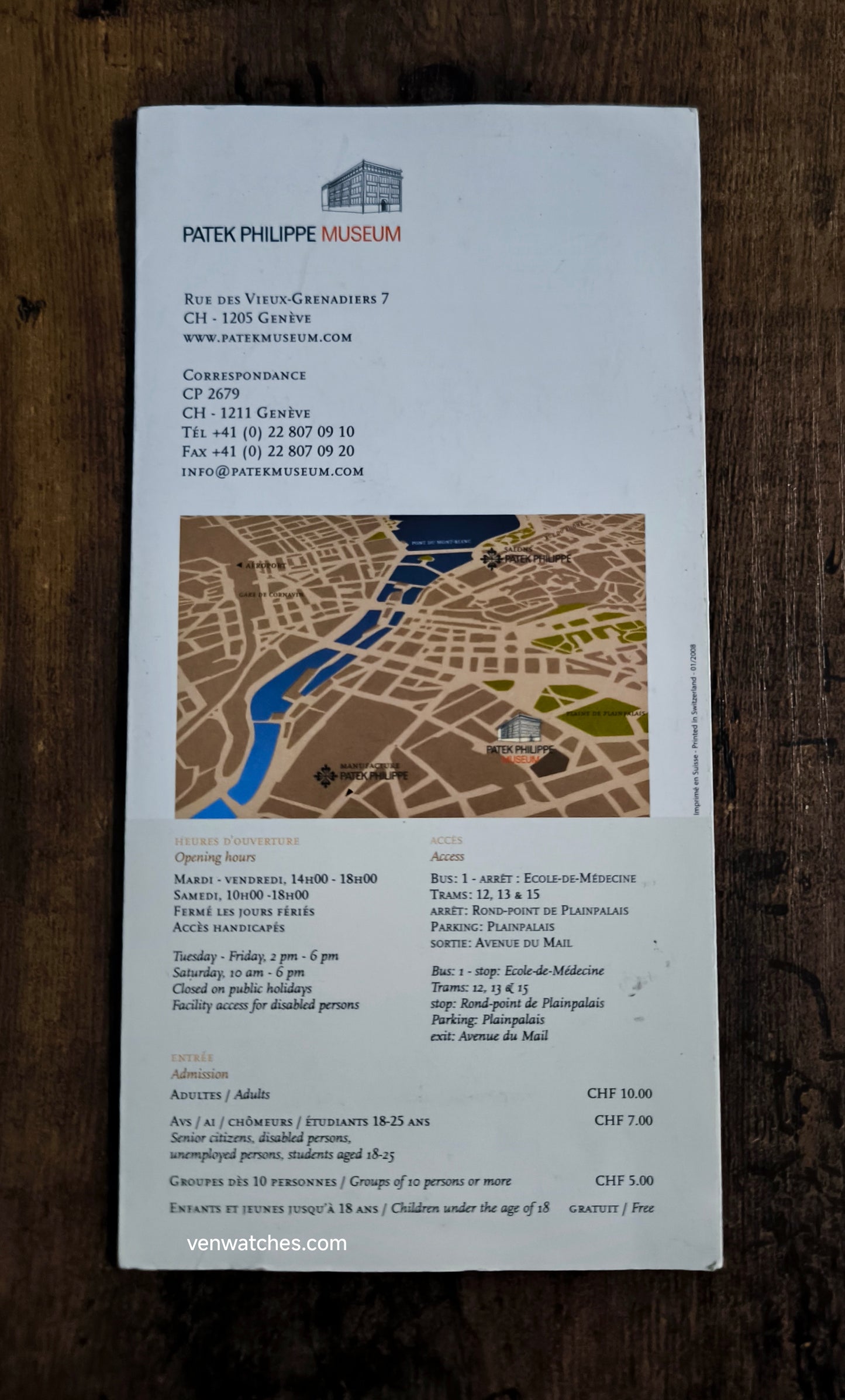Patek Philippe Museum Original Booklet 2008 - Geneva Heritage Documentation