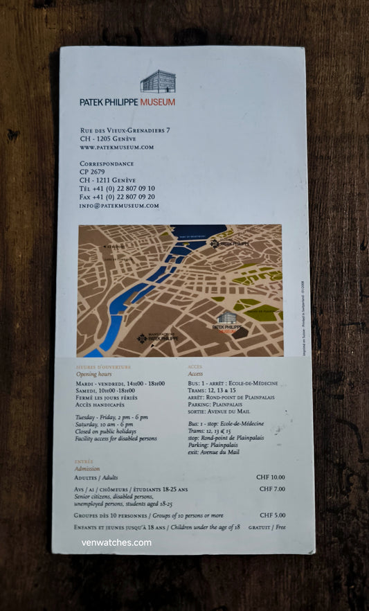 Patek Philippe Museum Original Booklet 2008 - Geneva Heritage Documentation